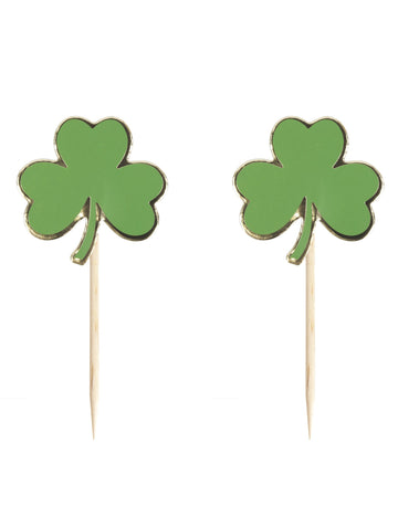 10 Vârfuri de lemn Clover Saint Patrick 8 x 5 cm