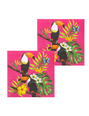 20 Toucan Fuchsia Prosoape de hârtie 33 x 33 cm