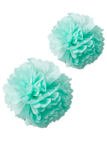 2 Pompoms Silk Papier Mint 40 și 50cm