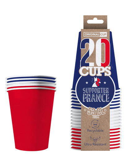 20 CUPS AMERICANĂ CARDBOOD RECICLABIL FRANCE 53 CL