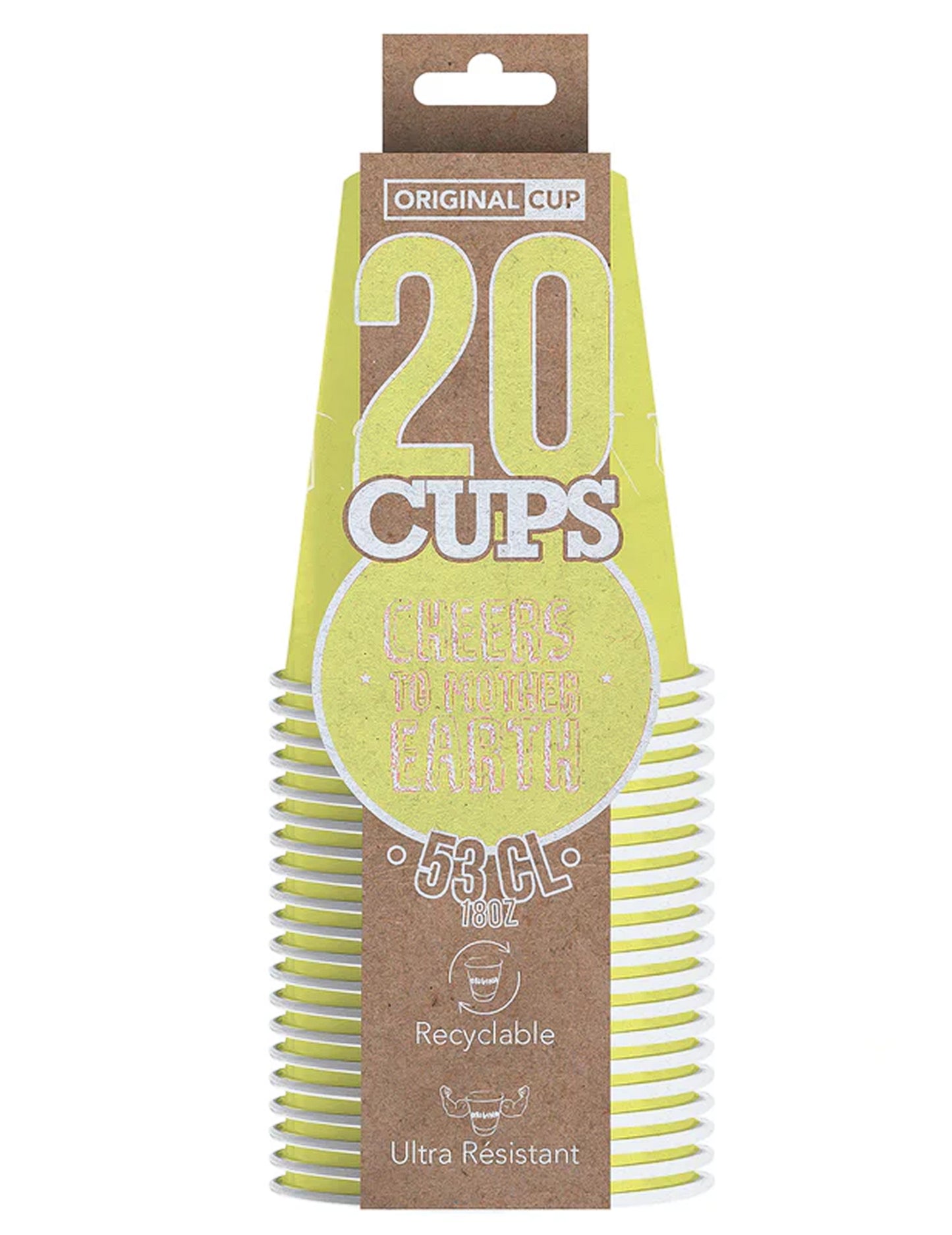 20 CUPS AMERICANE CARTEN CARTEN CONTABIL PASTEL GALBEN 53 CL