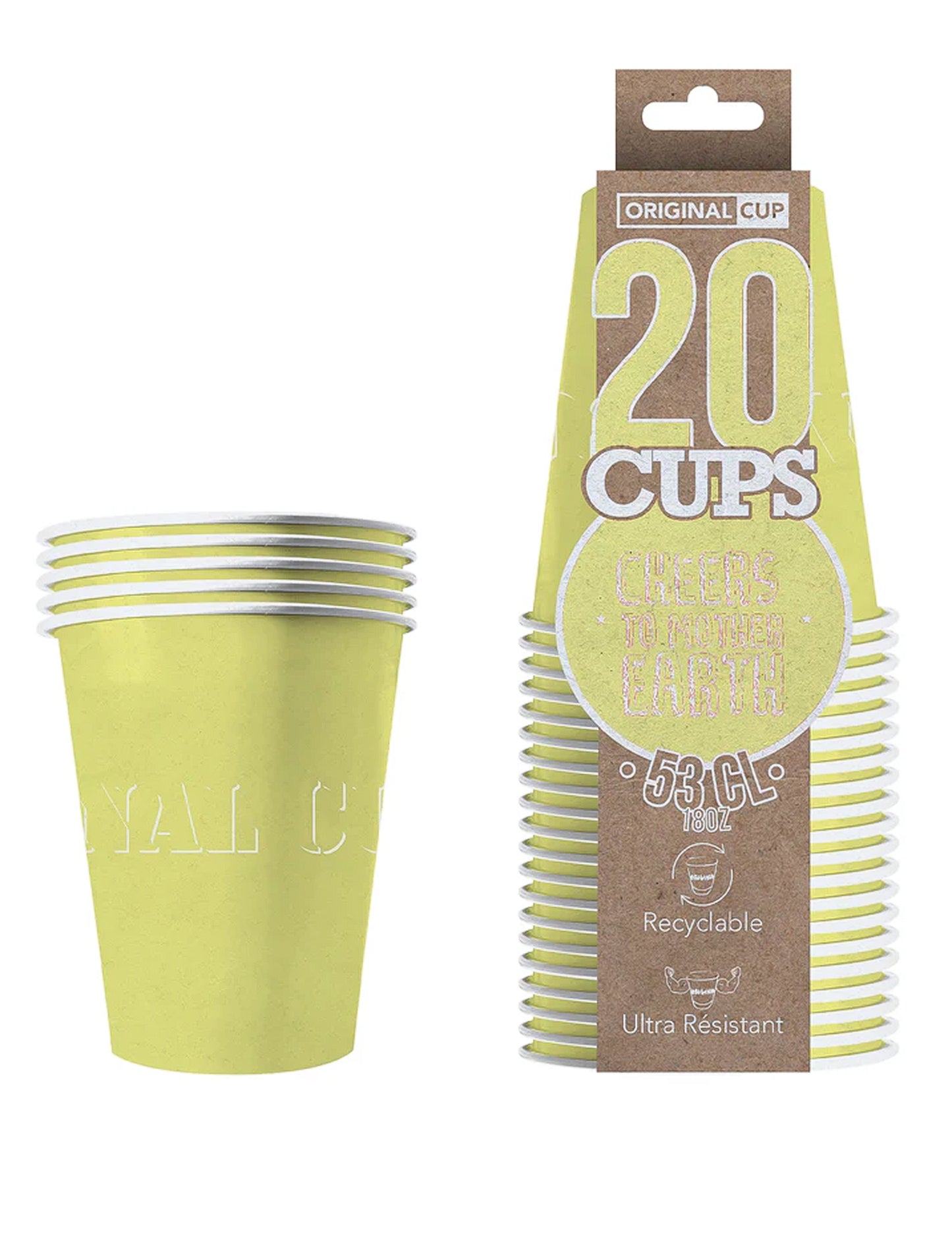 20 CUPS AMERICANE CARTEN CARTEN CONTABIL PASTEL GALBEN 53 CL