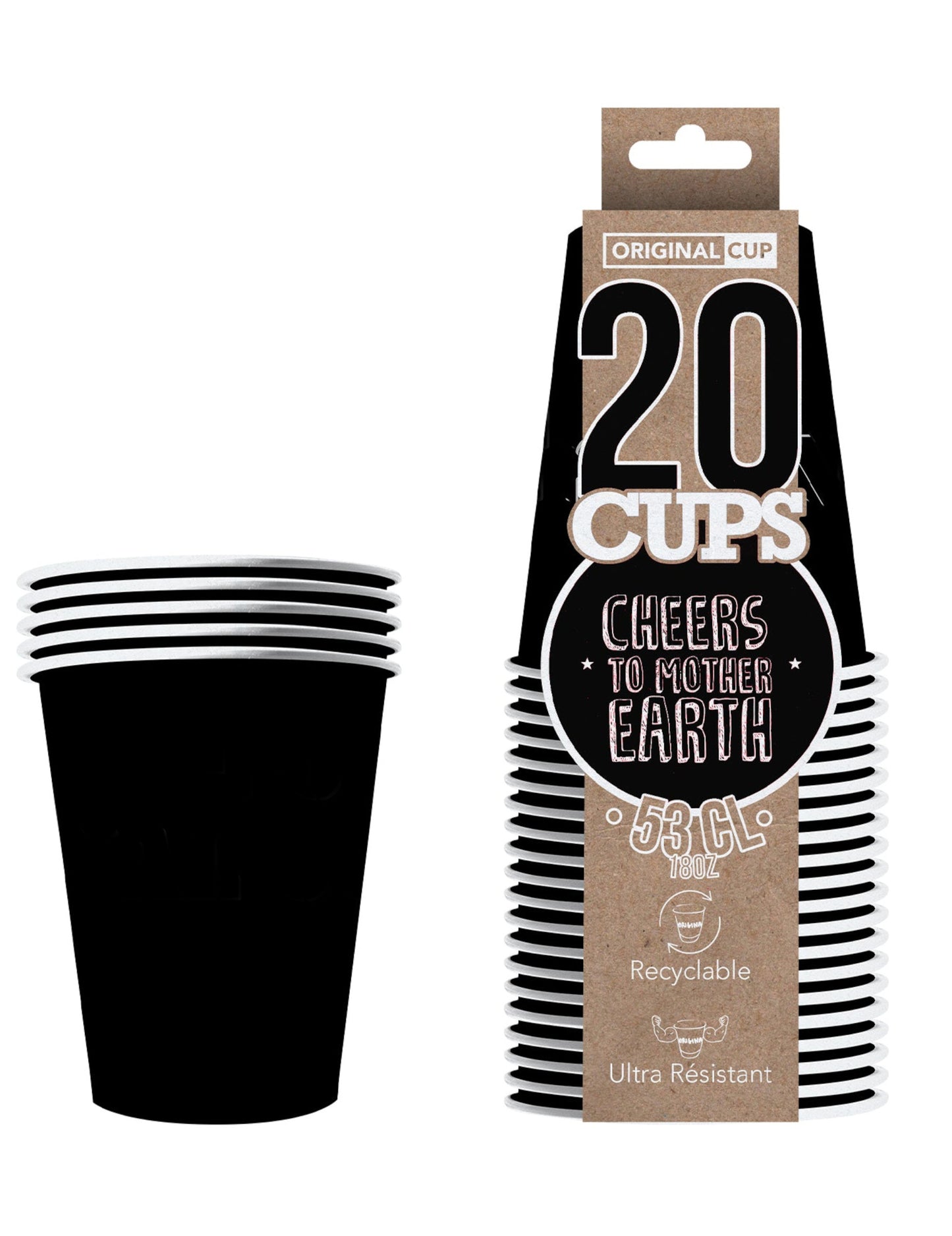 20 de cupe americane negre reciclabile 53 cl