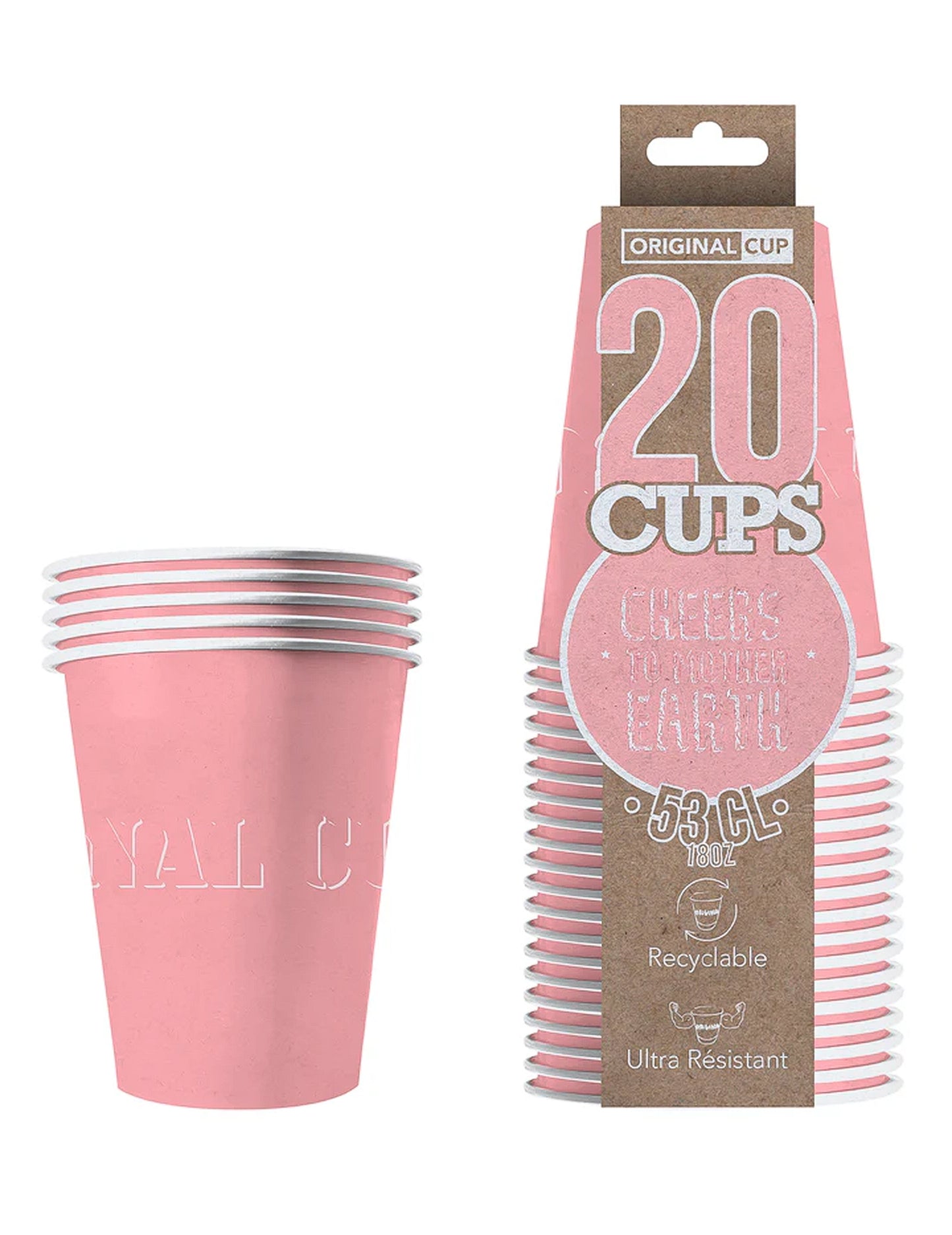 20 de cupe americane reciclabile pastel 53 cl