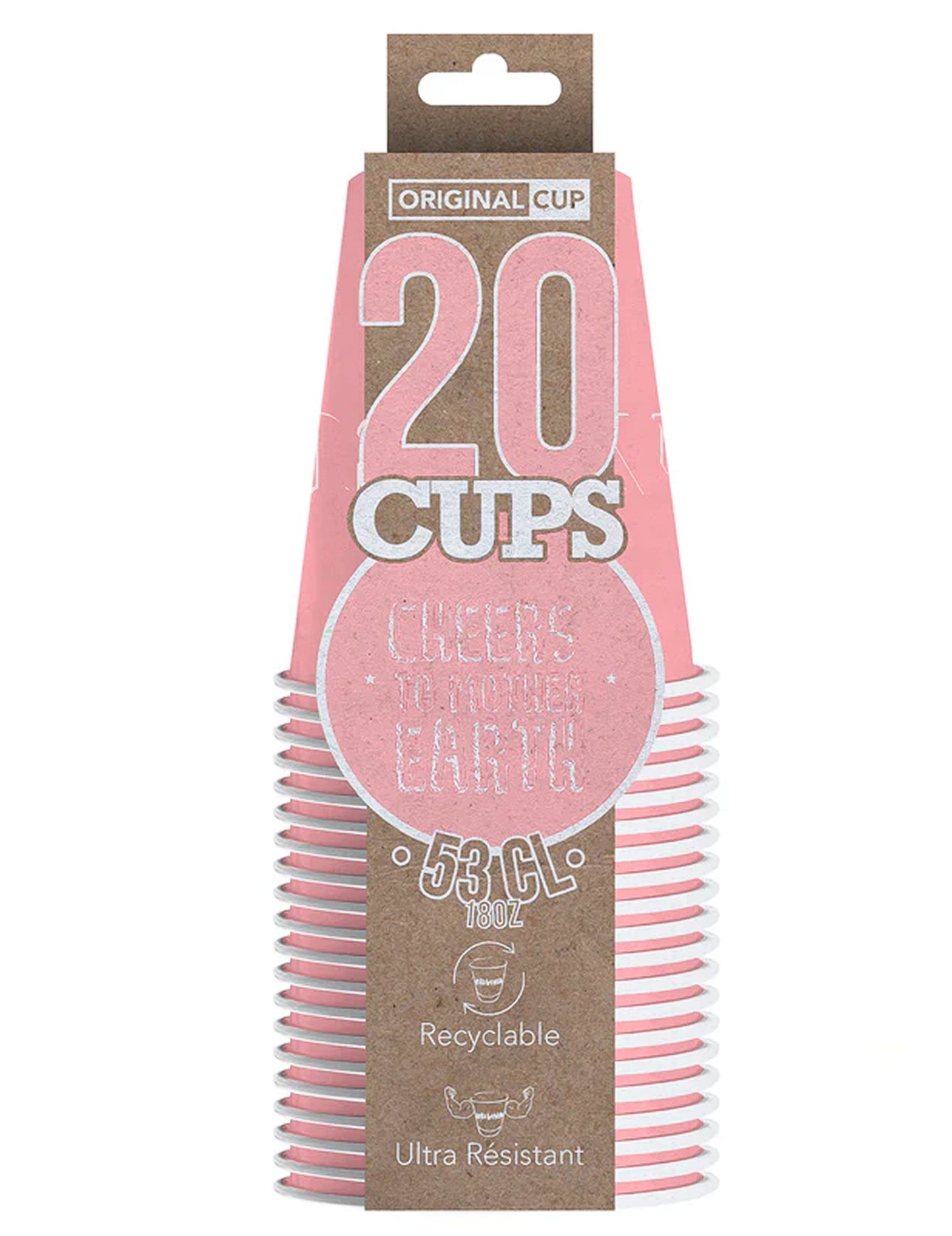 20 de cupe americane reciclabile pastel 53 cl