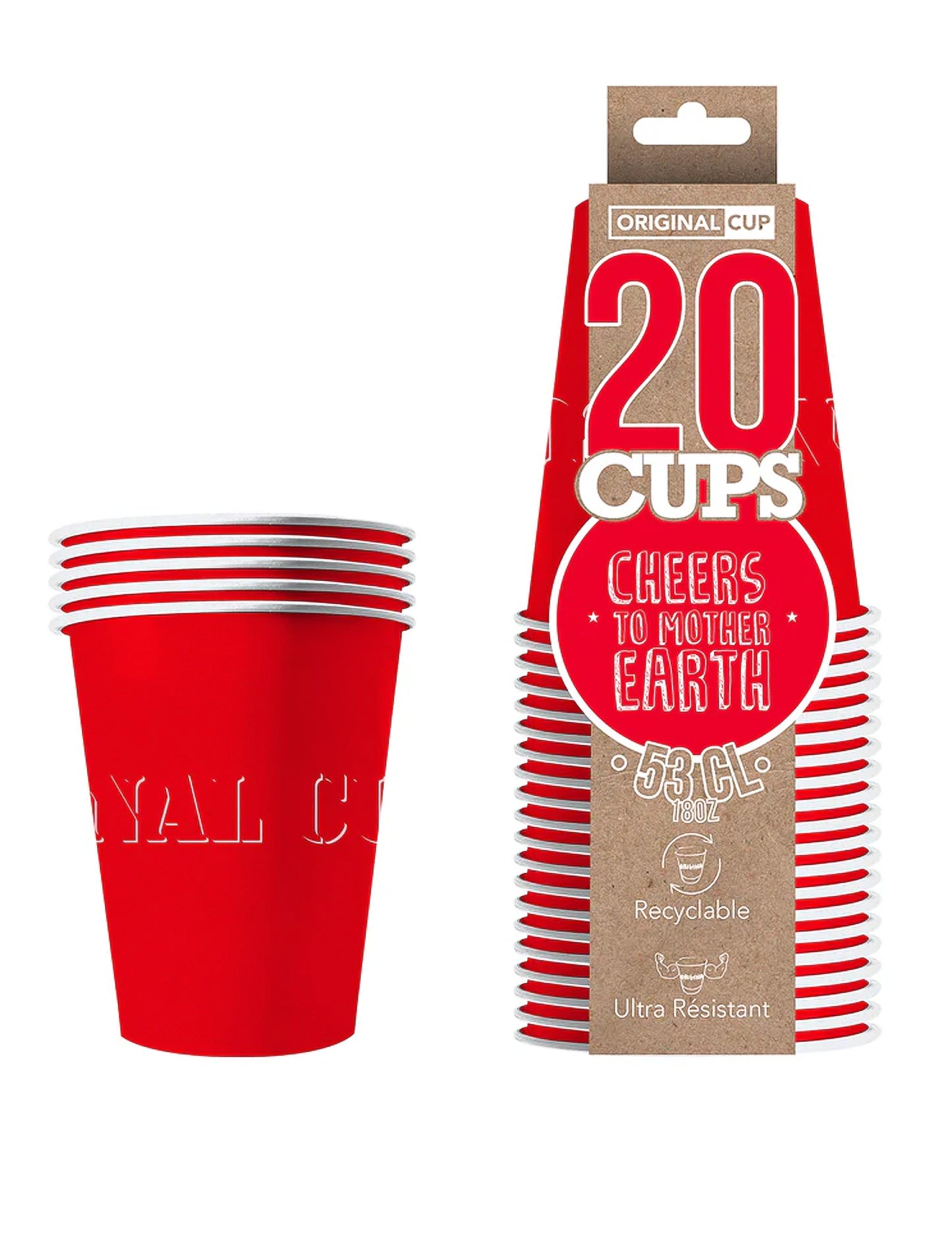 20 CUPS AMERICANĂ Redy Red Reciclabil CARTON 53CL