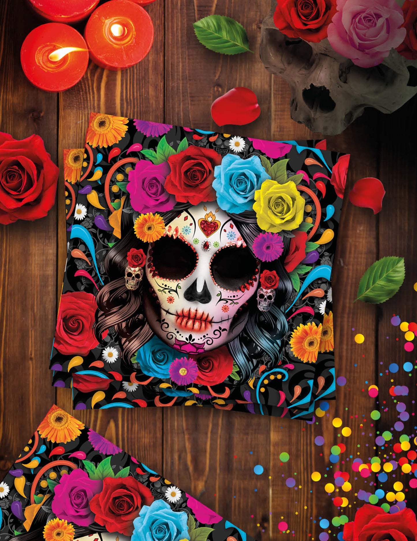 12 Șervețele Catrina Dia de los Muertos 16 x 16 cm