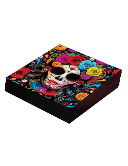 12 Șervețele Catrina Dia de los Muertos 16 x 16 cm