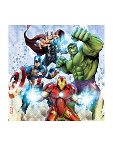 20 prosoape de hârtie Avengers 33 x 33 cm