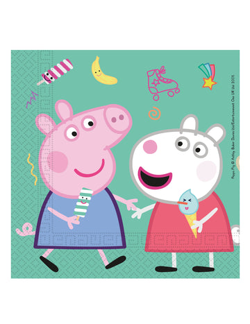 20 Peppa Pig 33 x 33cm prosoape de hârtie