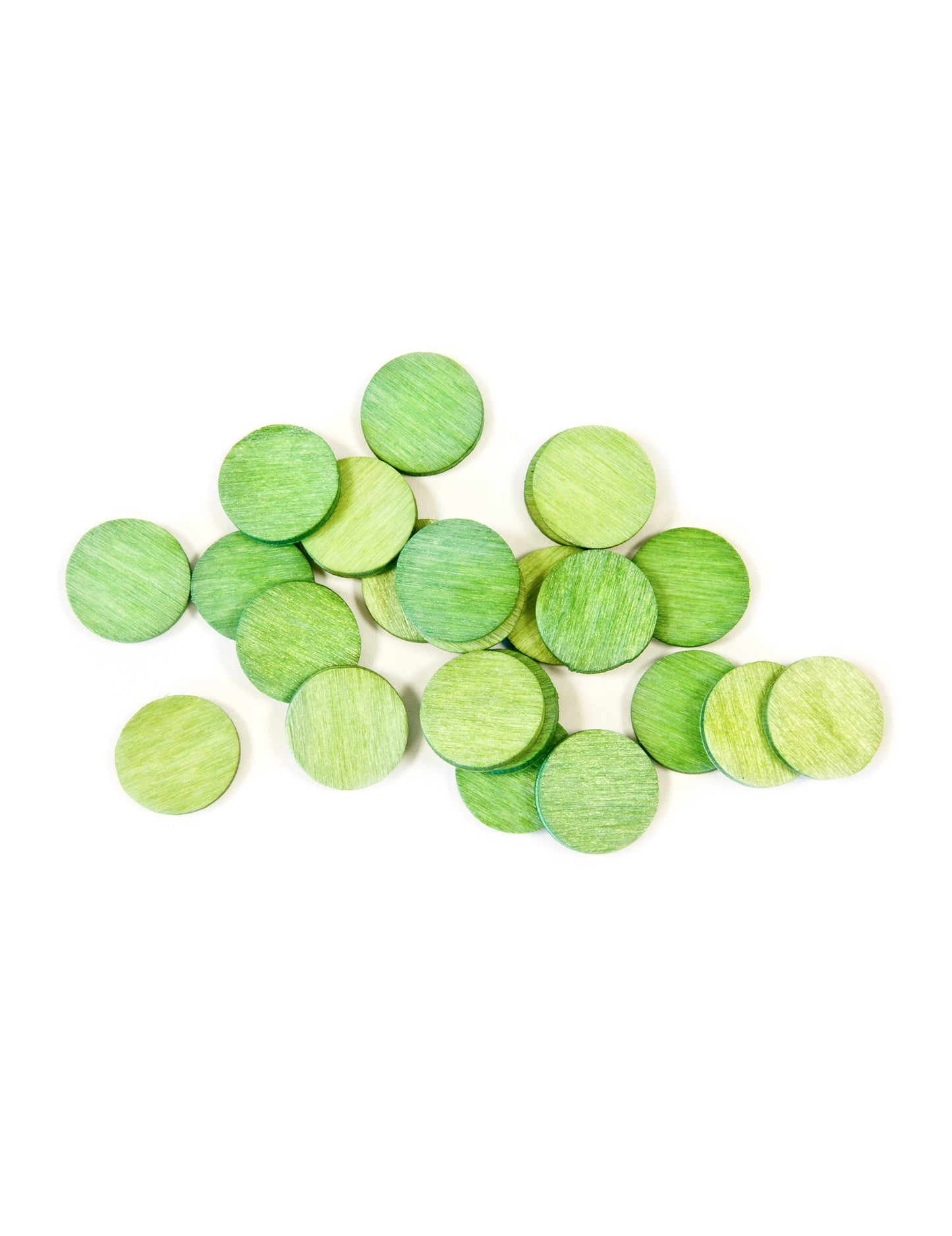 24 Confetti mici de masă rotundă verde 1,2 cm