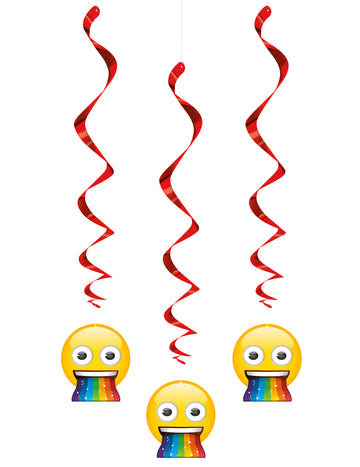 3 Emoji Rainbow 66 cm Suspensii în spirală