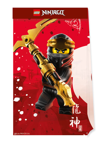 4 pungi mici de sărbătoare în hârtie FSC Lego Ninjago