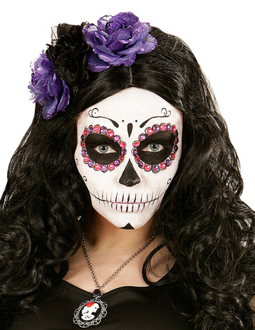 40 de pietre roz violet și adult Dia de los Muertos