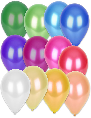 50 de baloane multicolore metalice 30 cm