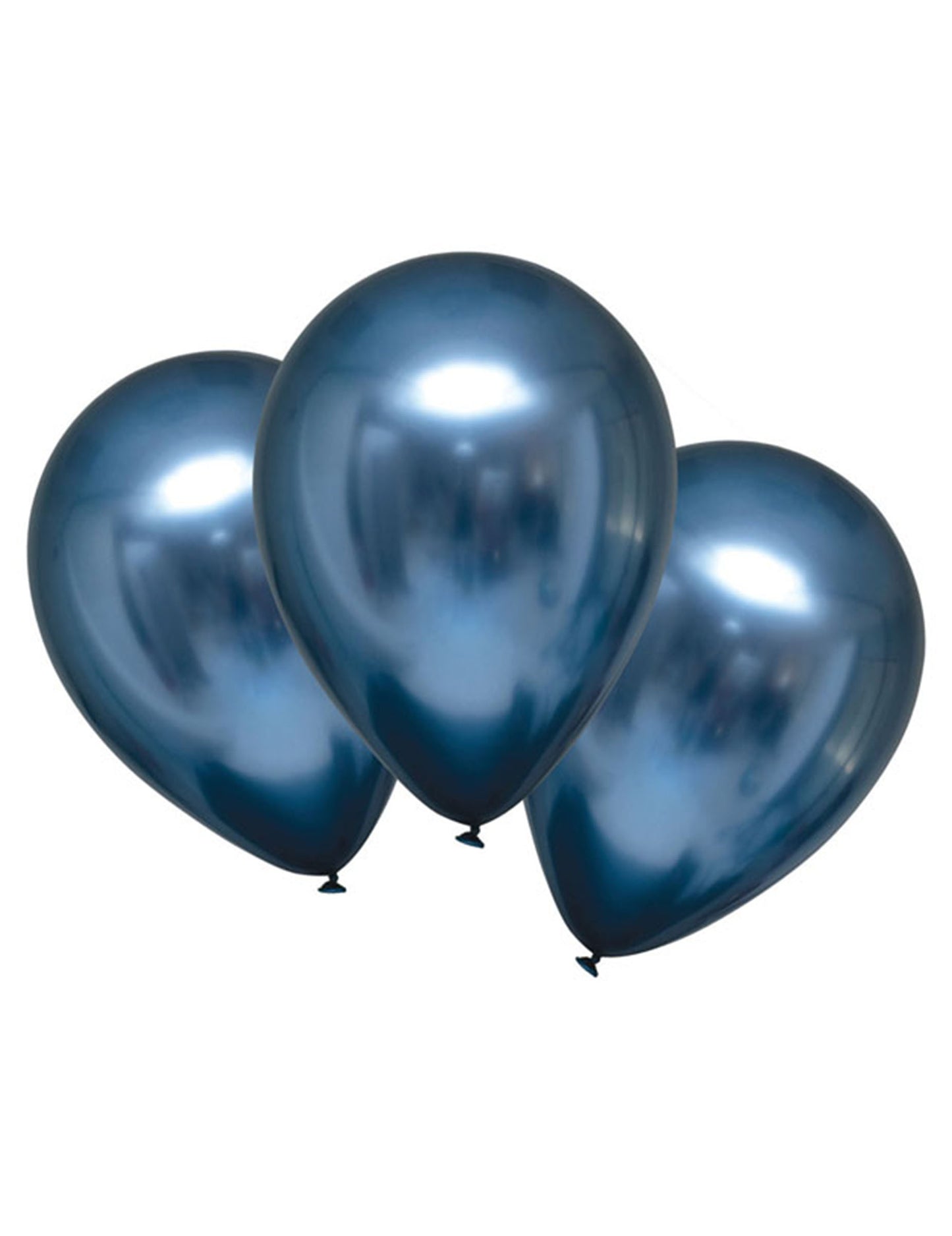 6 Satin Navy Blue Latex Balloons 28 cm