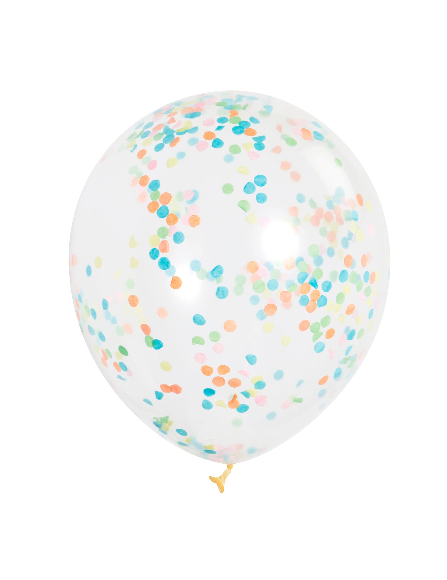 6 baloane transparente din latex cu confetti colorate 30 cm