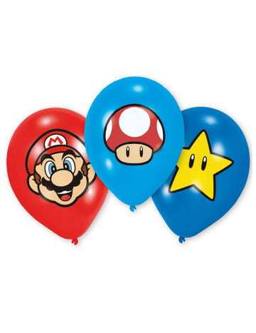 6 baloane Super Mario Latex