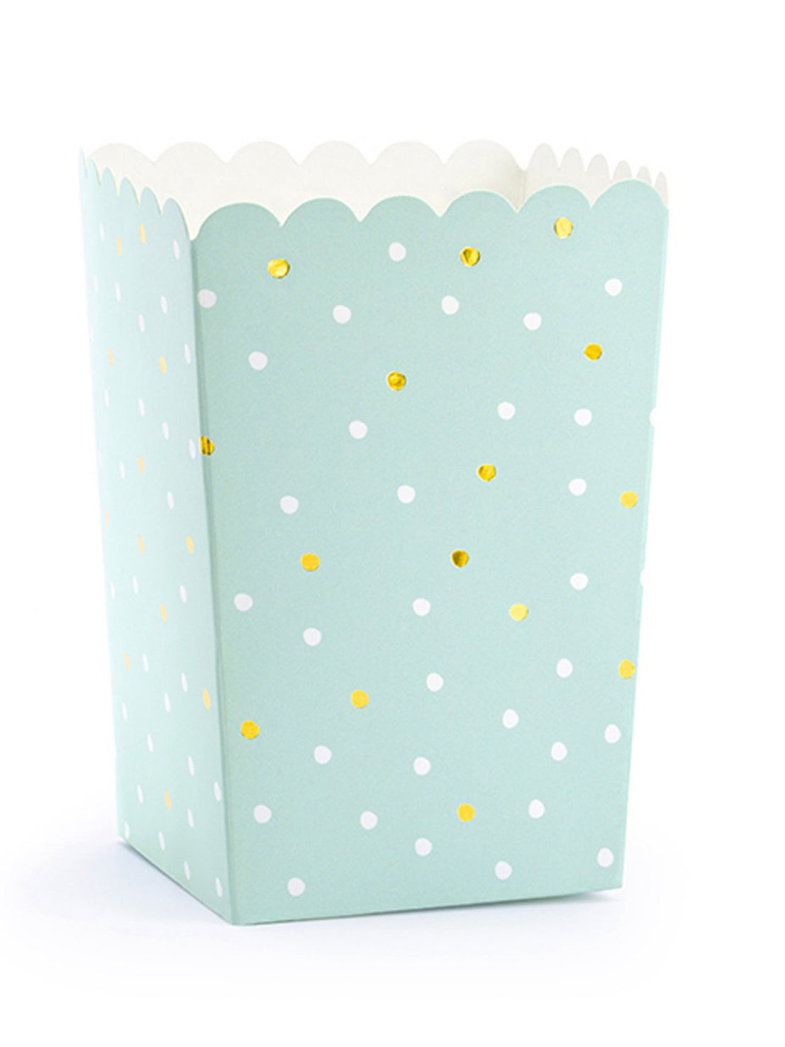 6 cutii cu floricele în carton polka dot 7 x 7 x 12,5 cm