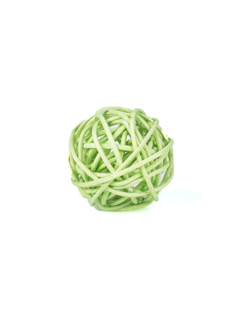 6 Anise Green Wicker Balls 3,5 cm