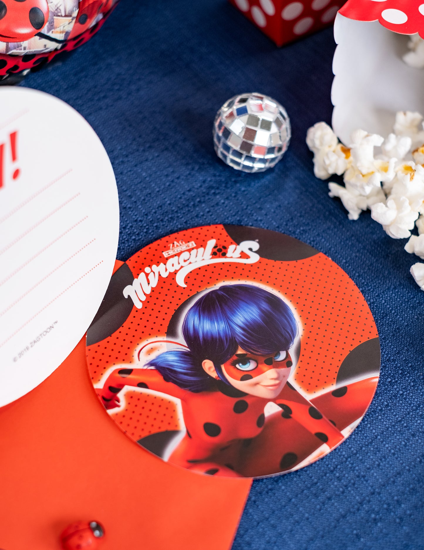 6 cărți de invitație cu plicuri miraculoase de ladybug