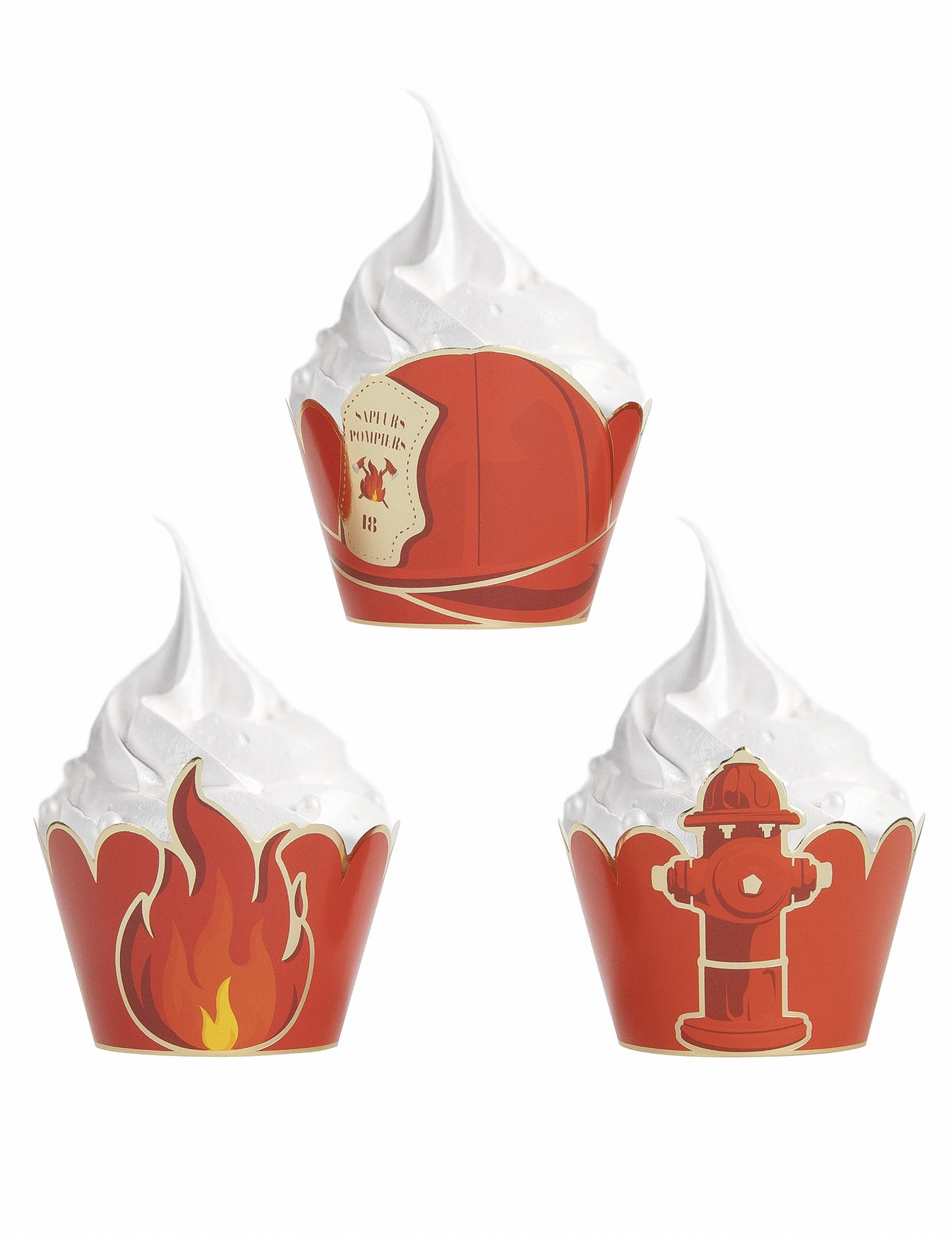 6 Cupcake Cupcake Moldings Fireman