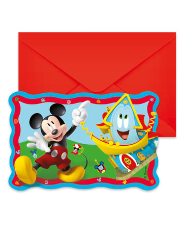 6 invitații cu carton Mickey Mouse