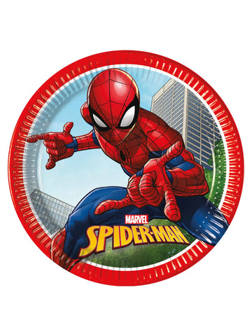 8 farfurii de carton Spiderman Fighter 23 cm