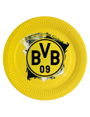 8 plăci rotunde de carton Borussia Dortmund 23 cm