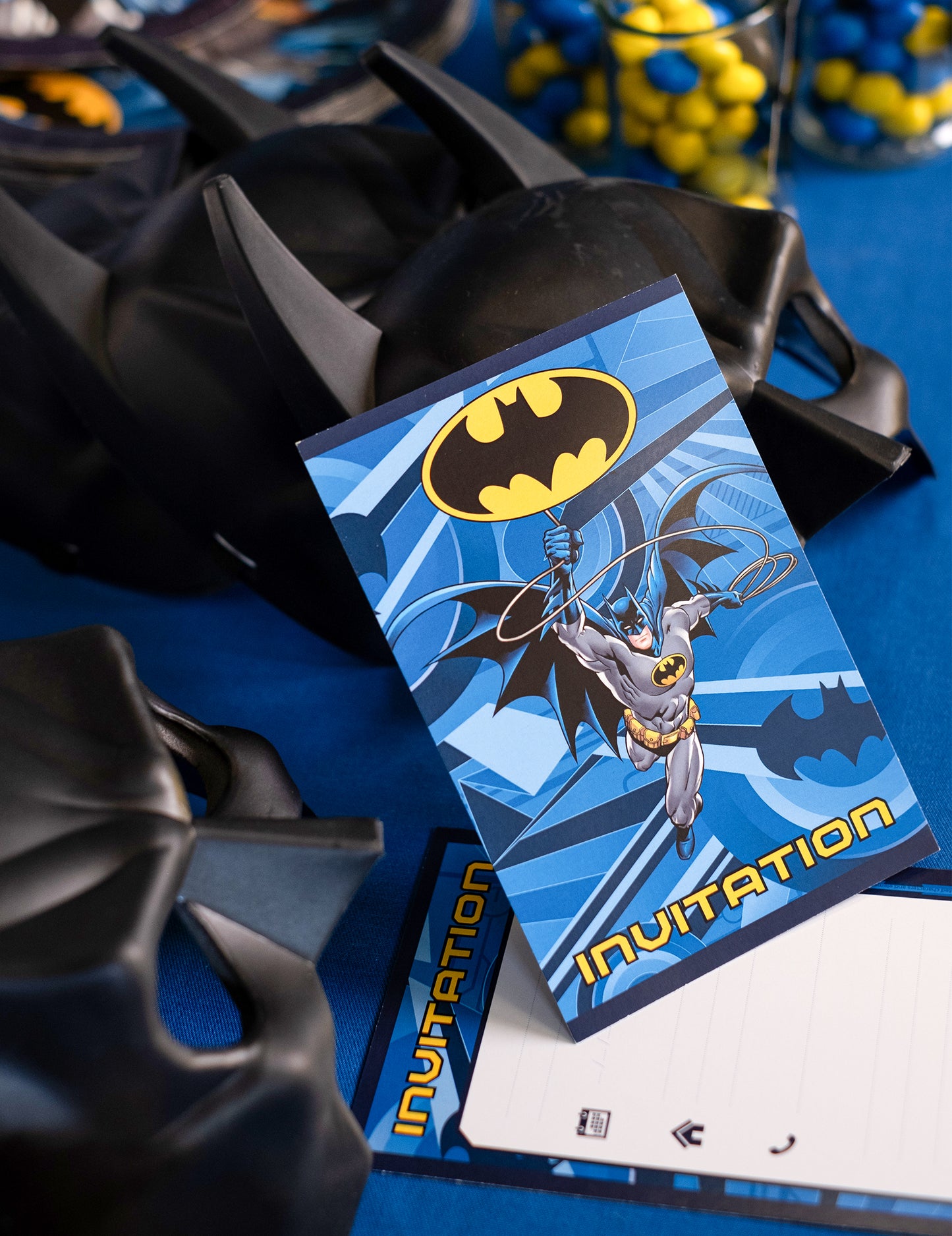 8 cărți de invitație cu plicuri Batman 10x16cm