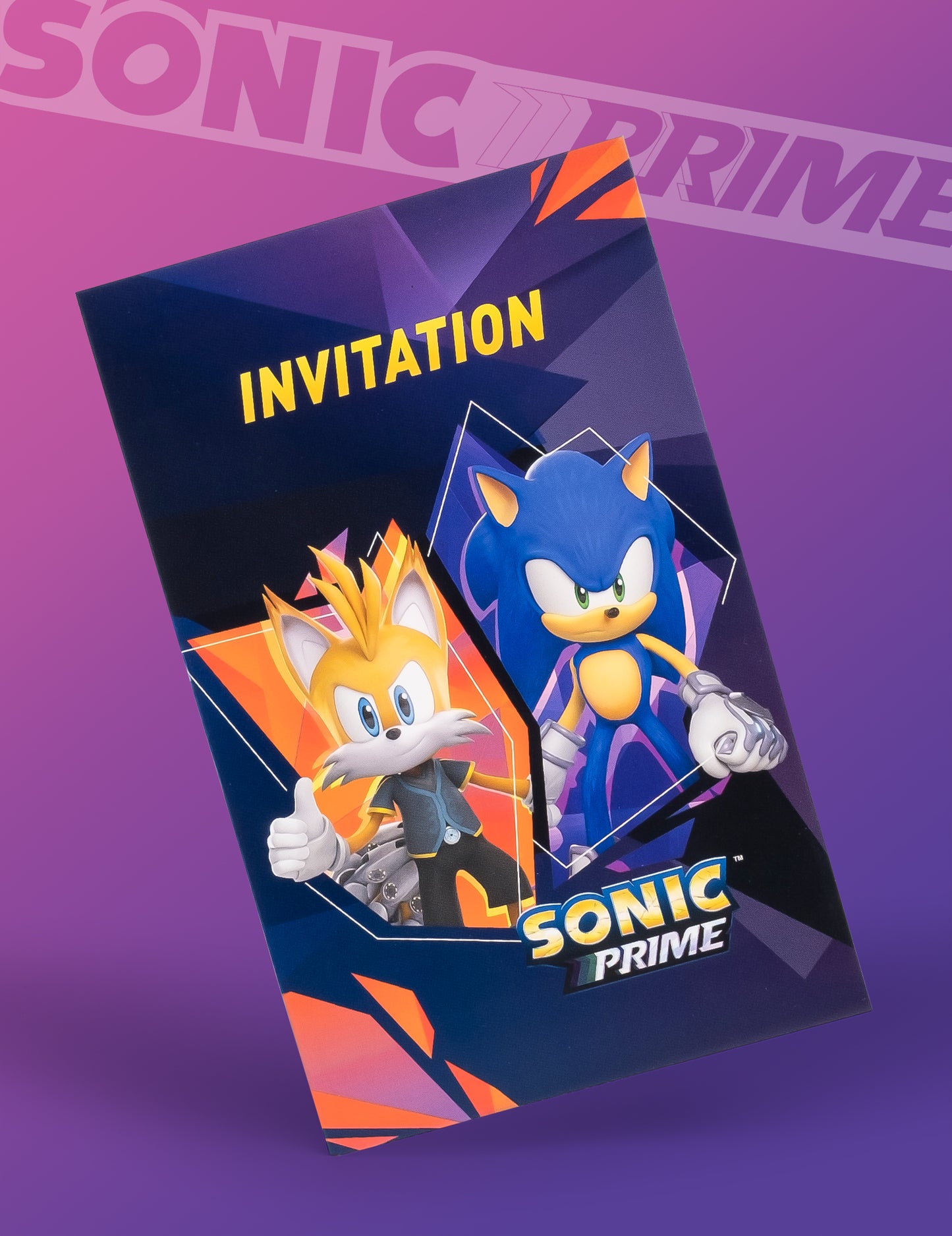 8 cărți de invitație Sonic Prime Sonic 10 x15 cm