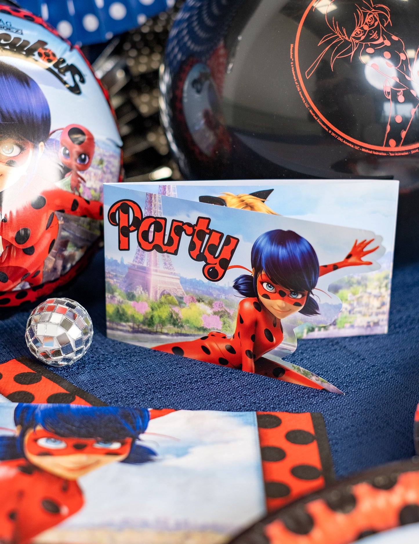 8 cutii de invitație de petrecere cu plicuri de ladybug