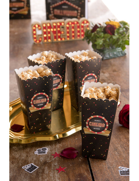 8 cornete la Popcorn Hollywood Carton 6 x 17 cm