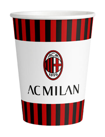 8 cupe de carton ac Milan 250 ml