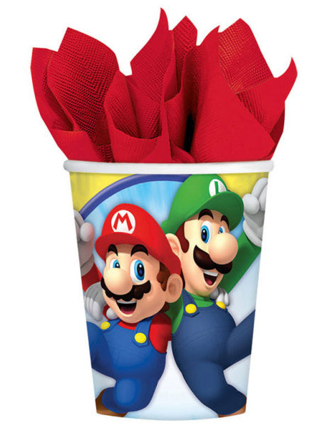 8 cupe de carton Super Mario 250 ml