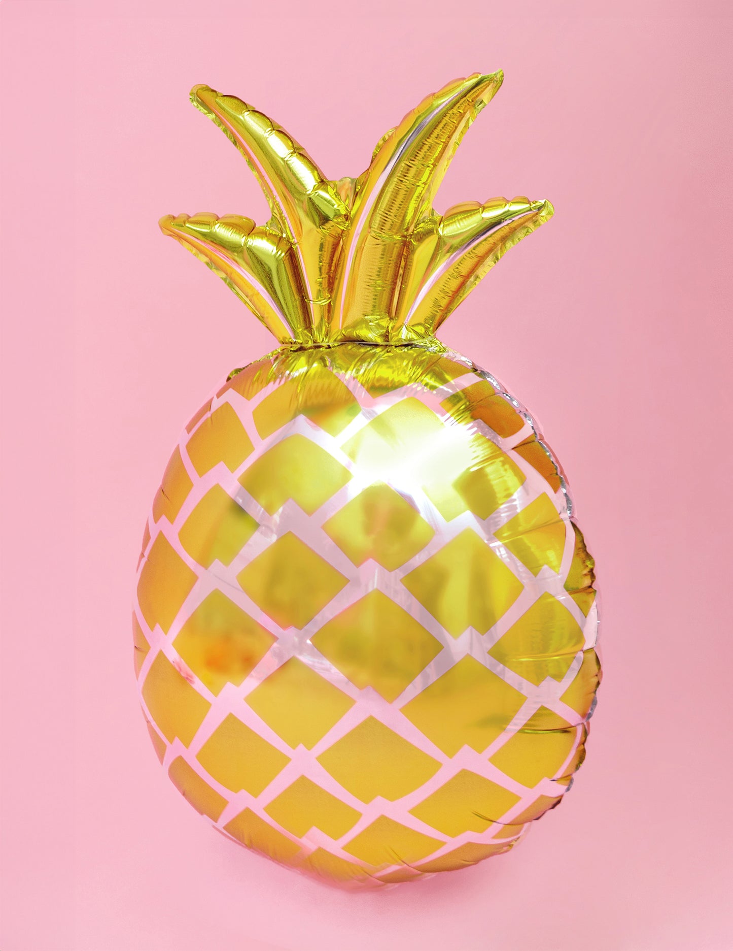 Balon de aluminiu cu ananas auriu 48 x 67 cm