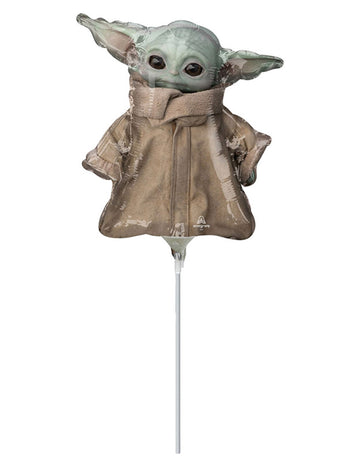 Baby Aluminum Balloon Yoda Mandalorian 23 cm