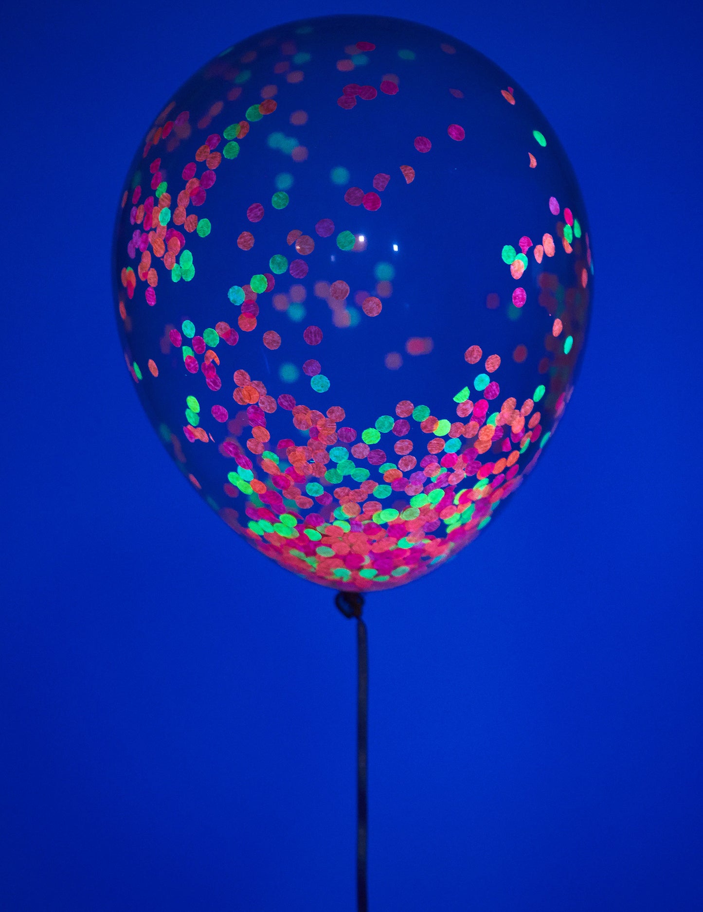 6 baloane de latex fluo confetti 30 cm