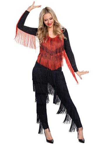 Body Charleston Red and Black Women's Fringes