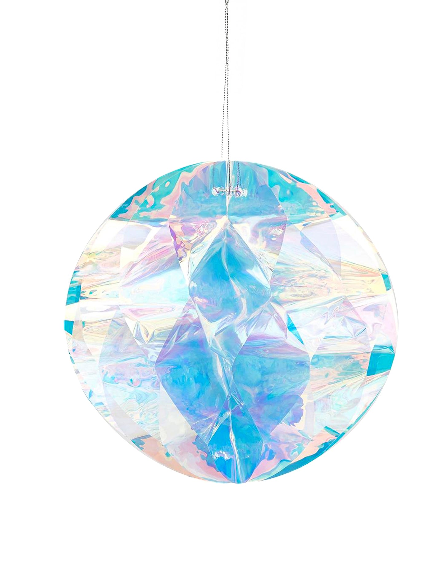 Bilă suspendată origami diamant iridescent 20 cm