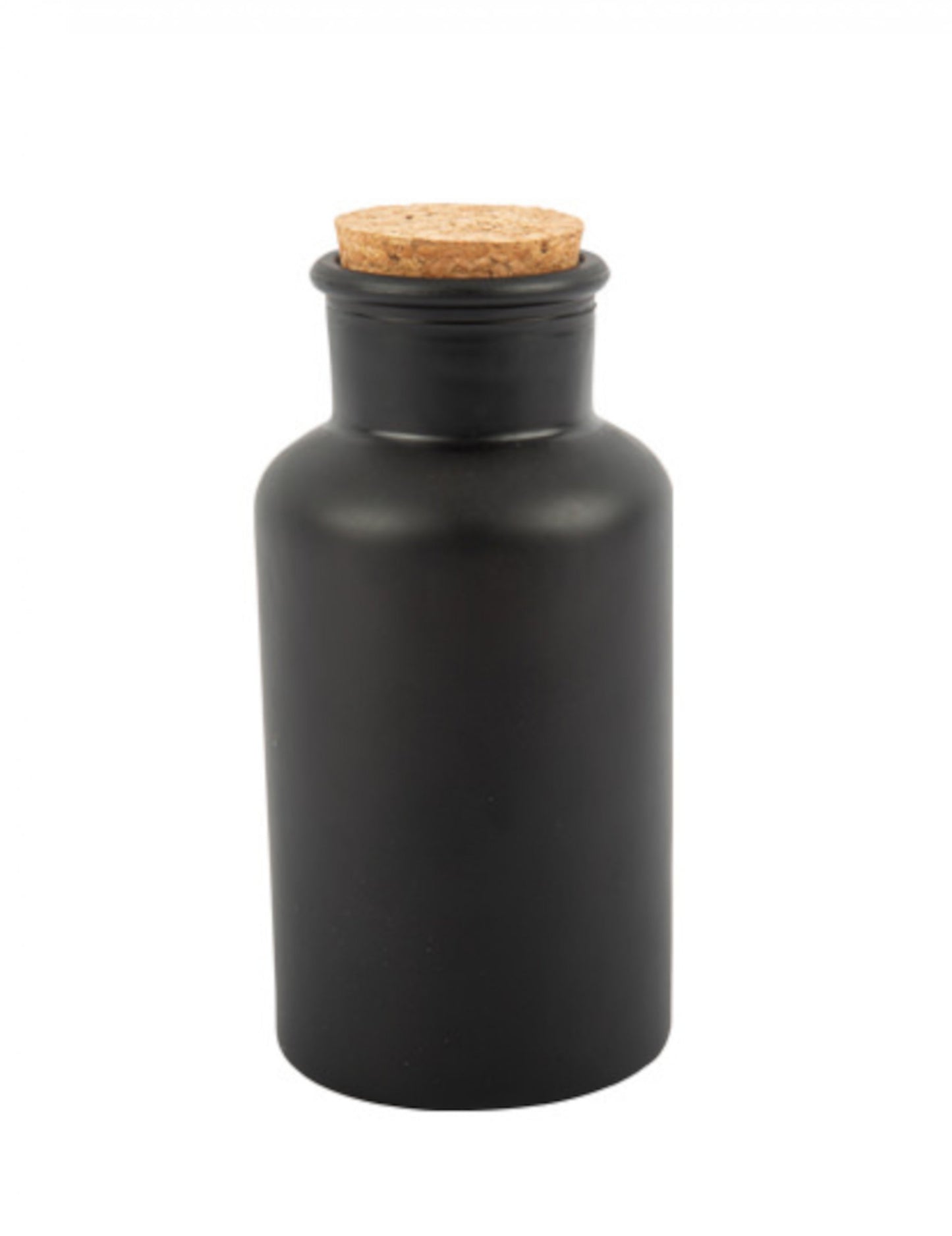 Mat Black Apothecary Sticla cu capac de plută 17 cm 500 ml