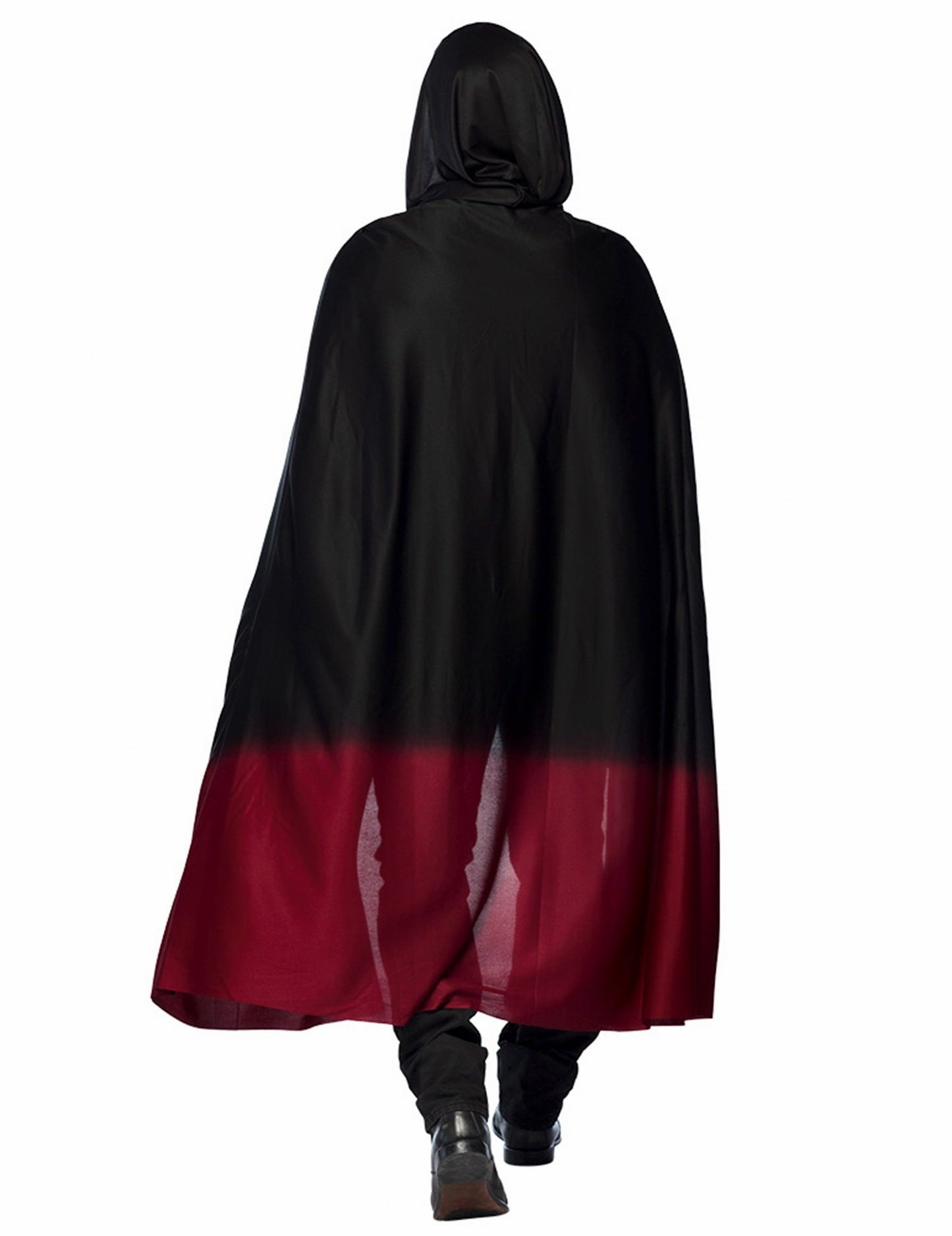 Cape Black Degraded Red Adult Halloween