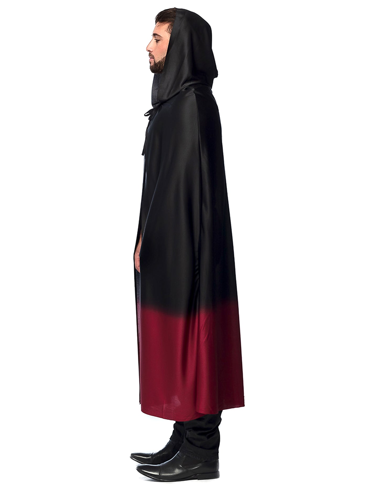 Cape Black Degraded Red Adult Halloween