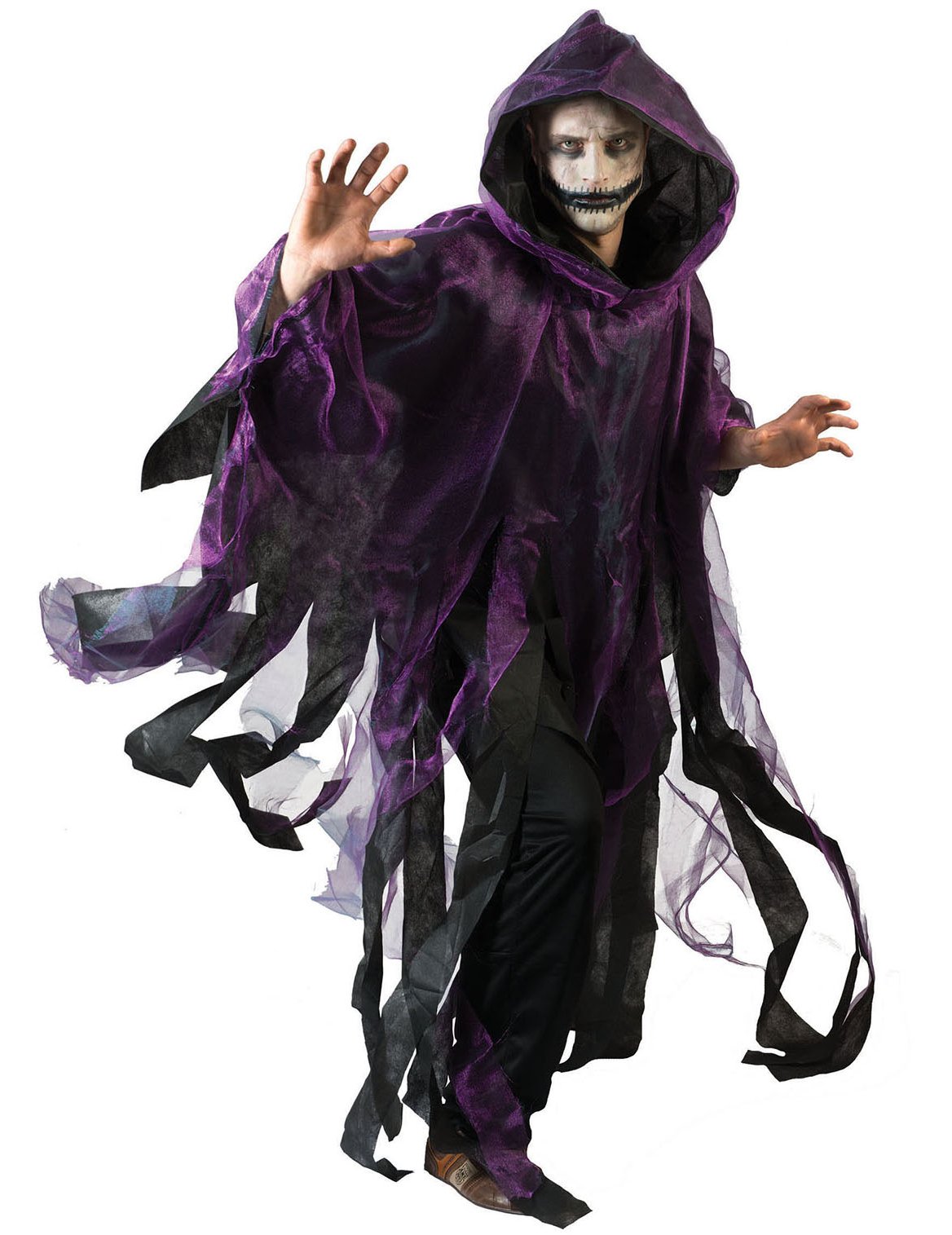 Halloween Violet și Black Adult Cape