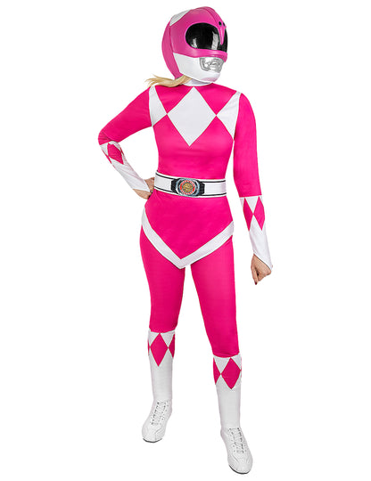 Casca Power Ranger roz pentru adulti