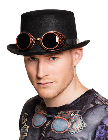 Pălărie cu ochelari steampunk pentru adulți