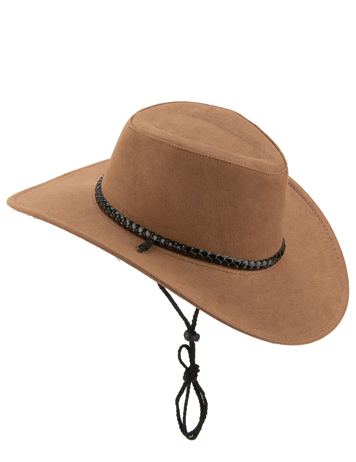 Cowboy Hat Luxury Brown în Suede pentru adulți