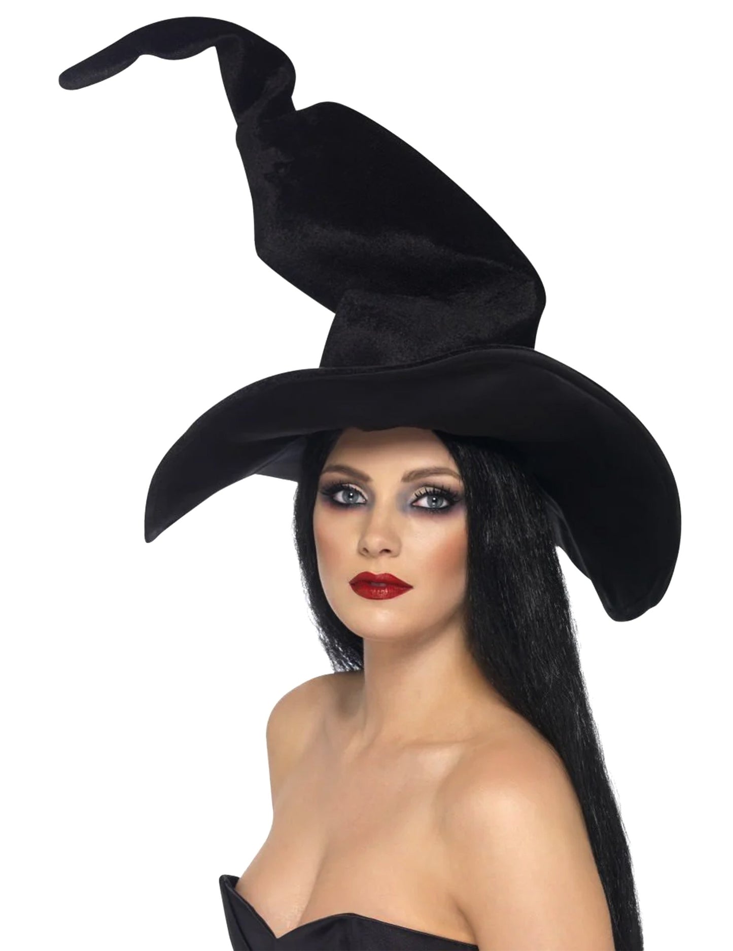 Black Witch Hat Velvet Woman Halloween