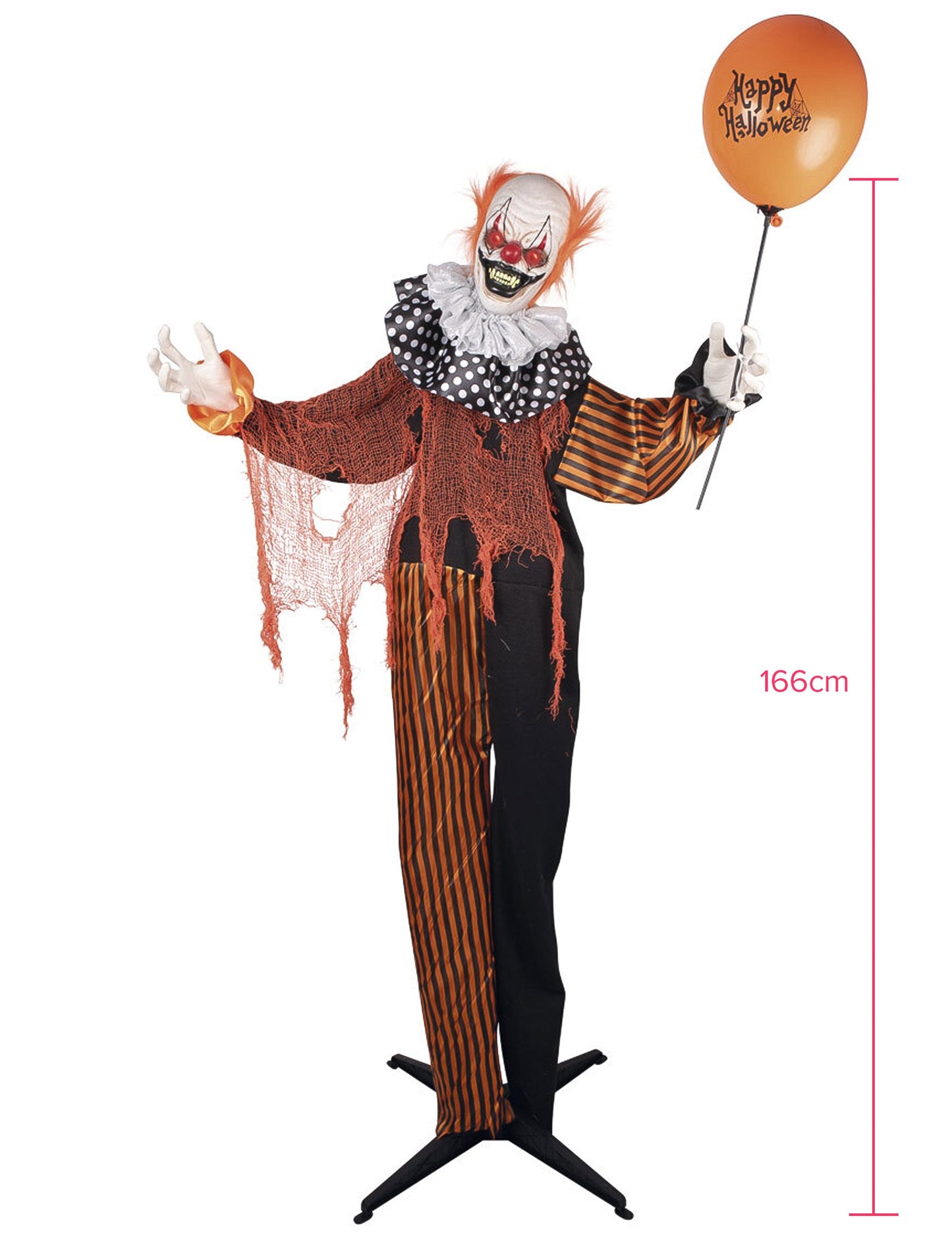 Animat Evil Clown pe jos - 166 cm