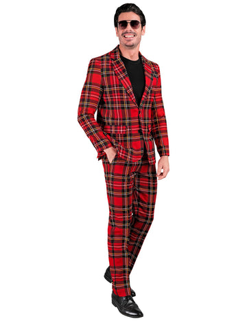 Costum tipărit tartan scoțian Dimensiunea adulților